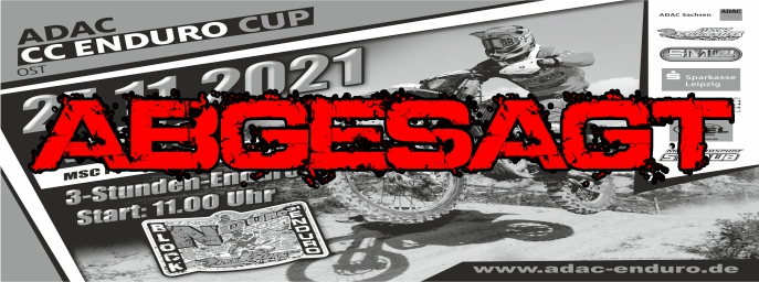 ABSAGE 2. Block’N’Duro und ADAC CC-ENDURO-CUP Ost ABSAGE 2. Block’N’Duro und ADAC CC-ENDURO-CUP Ost